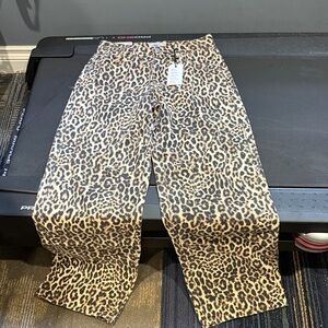 Forever 21 Leopard Print Baggy Jeans